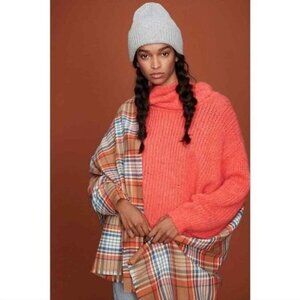 Anthropologie Pilcro Zamora Orange Cropped Cowl‎ Neck Sweater Small